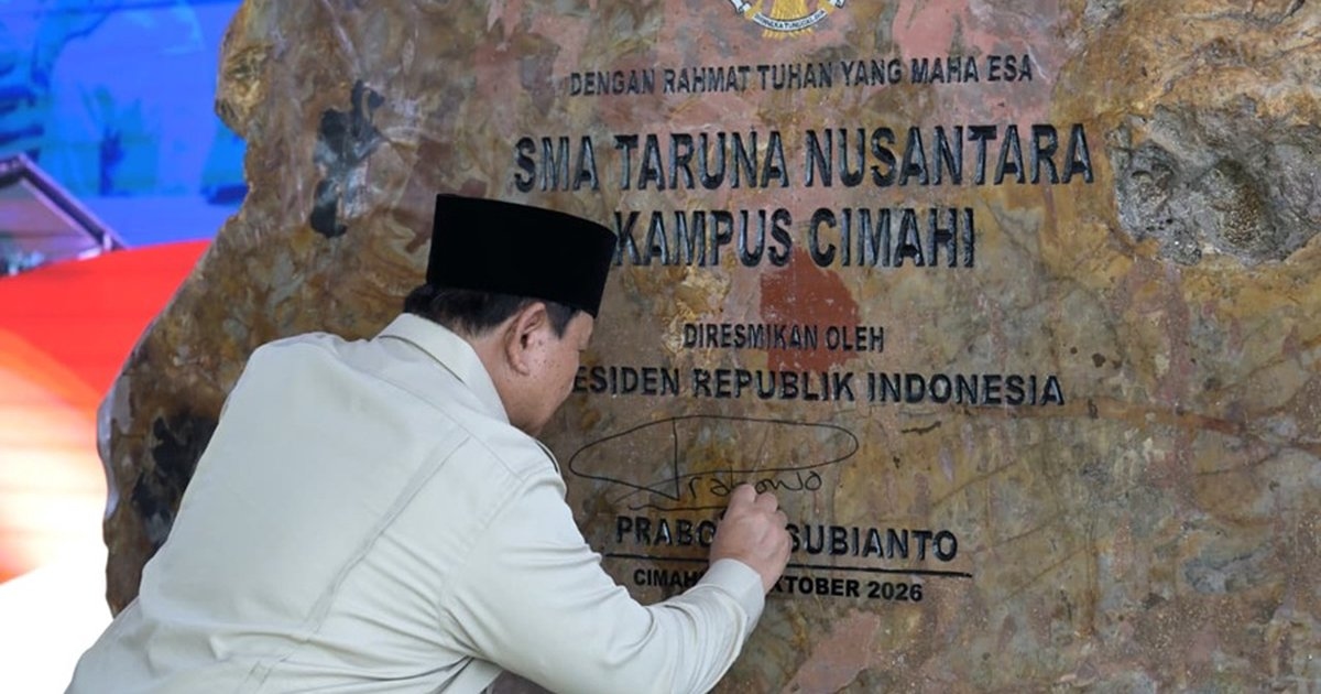 Prabowo Resmikan SMA Taruna Nusantara Kampus Cimahi, Minta Siswa Tanamkan Nilai-nilai Patriotisme dan Integritas