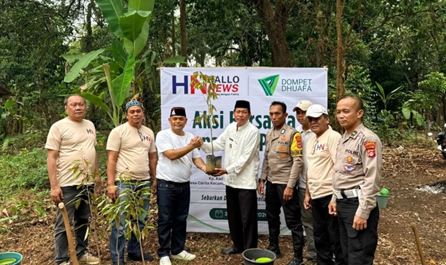 Peduli Warga dan Lingkungan, Hallonews Gelar Tiga Aksi Sosial di Pandeglang