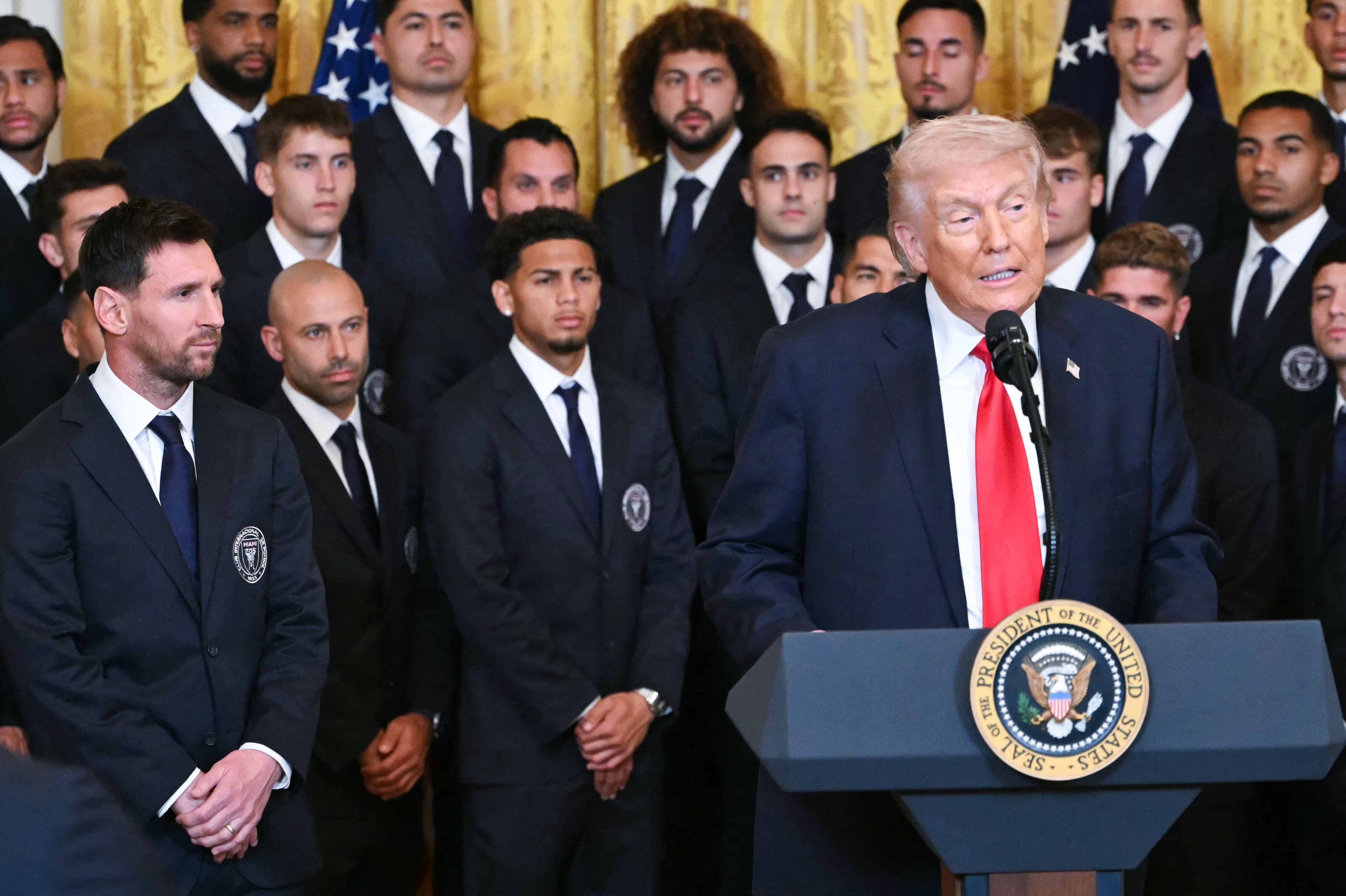 Donald Trump Sambut Inter Miami dan Lionel Messi di Gedung Putih, Singgung Kehebatan Pele