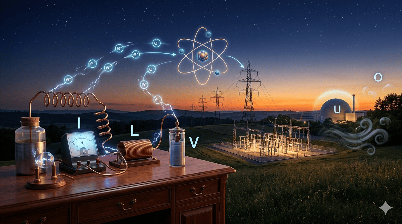 Simbol Arus Listrik, Induktansi, hingga Uranium: Arti I, L, V, O, e⁻, dan U dalam Sains