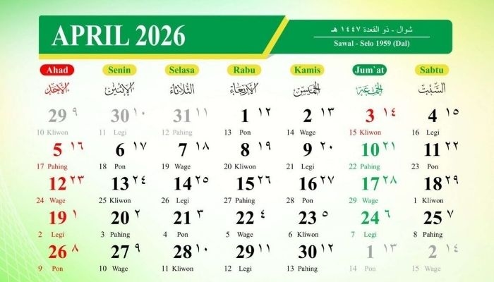 Kalender Jawa 27 April 2026: Weton Senin Wage, Ini Watak dan Maknanya Hari Ini