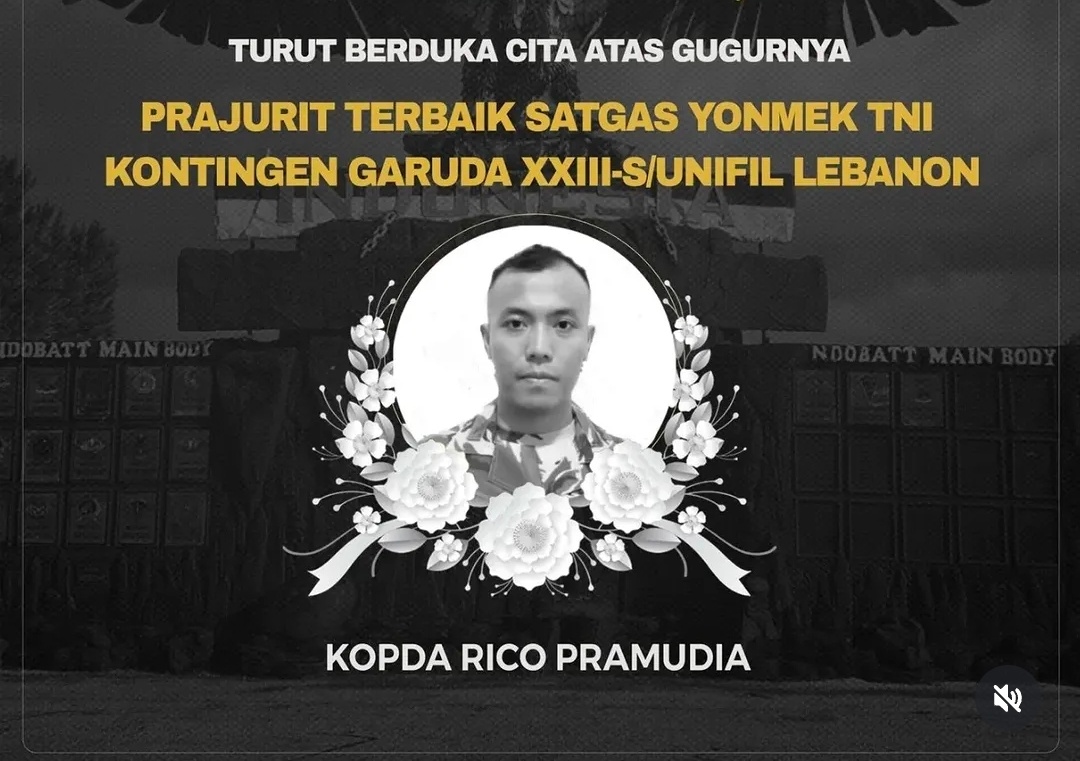 Prajurit TNI di Lebanon Gugur Setelah Dirawat, Panglima TNI Ucapkan Belasungkawa