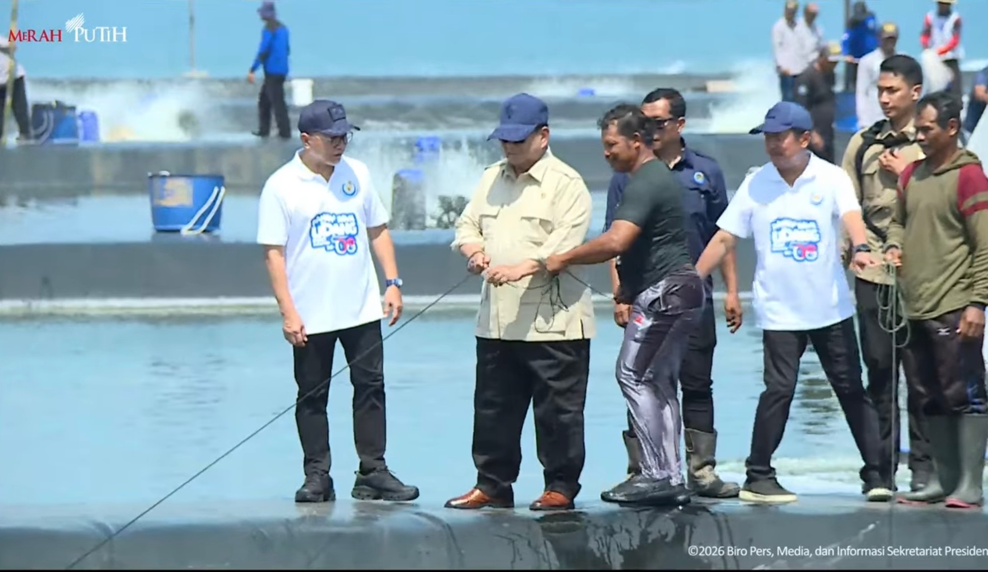 Prabowo Panen Raya Udang di Kebumen, Sebut Indonesia Berpeluang Jadi Produsen Nomor Satu Dunia
