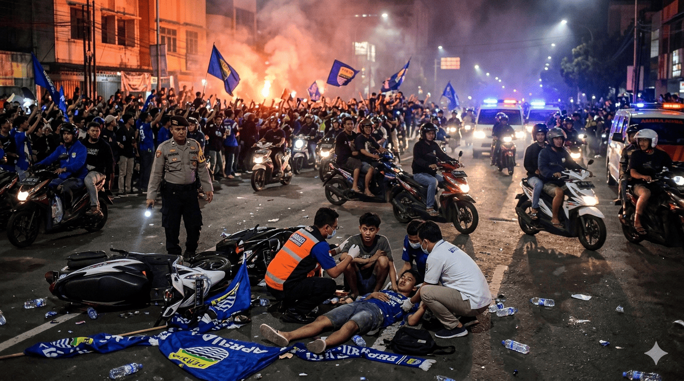 Konvoi Persib Makan Korban: 2 Tewas dan 122 Orang Kecelakaan Warnai Euforia Juara di Bandung