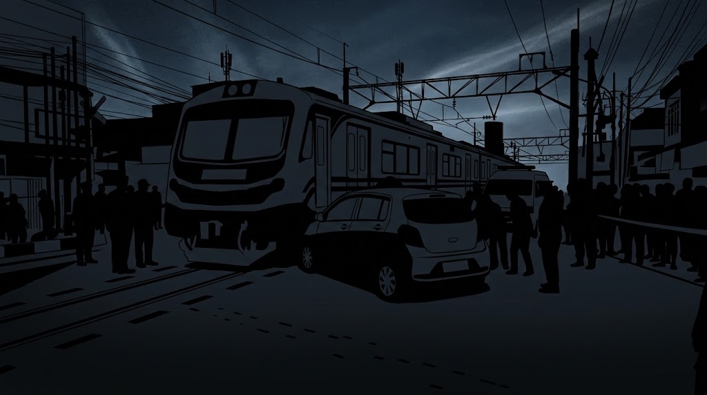 KRL Tabrak Taksi di Tanah Abang, 3 Orang Luka dan Perjalanan Sempat Terganggu
