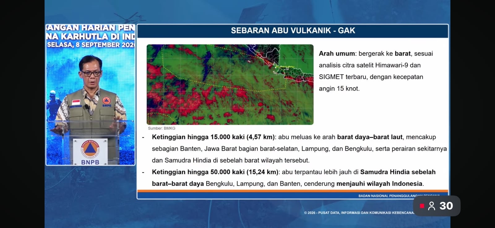 Hadapi Abu Gunung Anak Krakatau, BNPB Modifikasi Cuaca Gunakan 350 Kg Kalsium Klorida