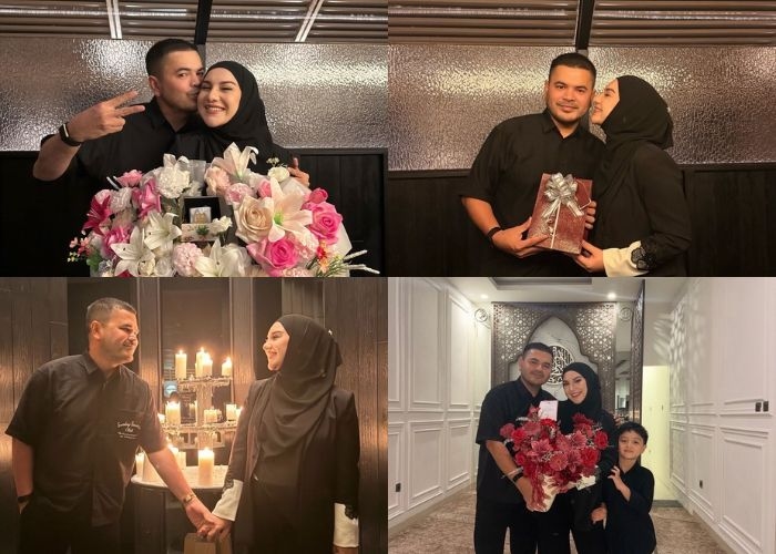 Irish Bella Tampil Chic dengan Hijab Hitam saat Anniversary, Ini Detail Gayanya