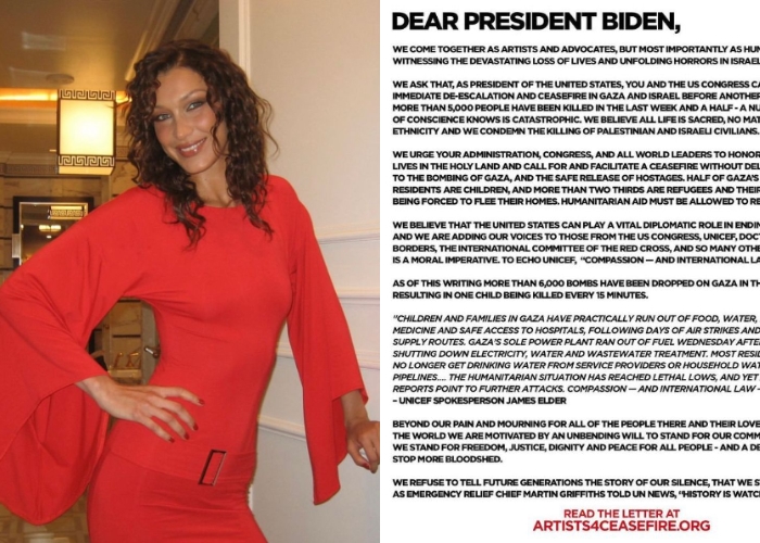 Terang-terangan Dukung Palestina, Bella Hadid Buat Surat Terbuka Ke Presiden Joe Biden