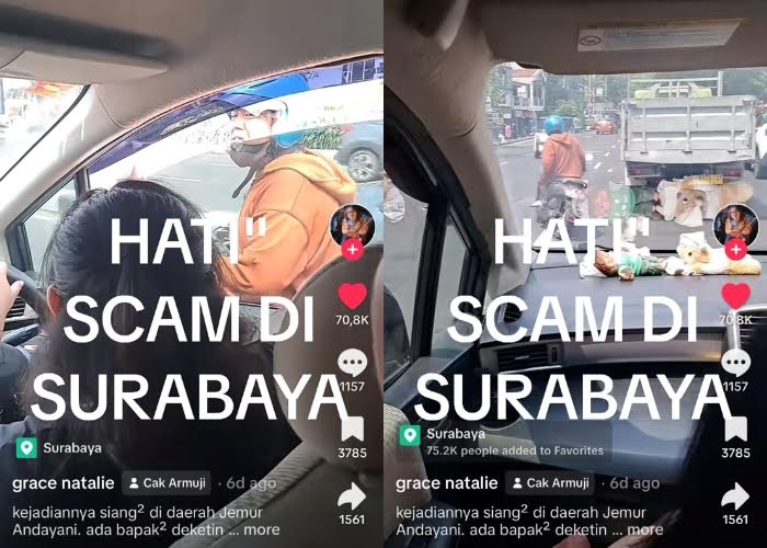 Hati-hati Modus Penipuan Baru! Pengemudi Motor Minta Duit untuk Sekolah Anak di Surabaya, Sasarannya Pengendara Mobil