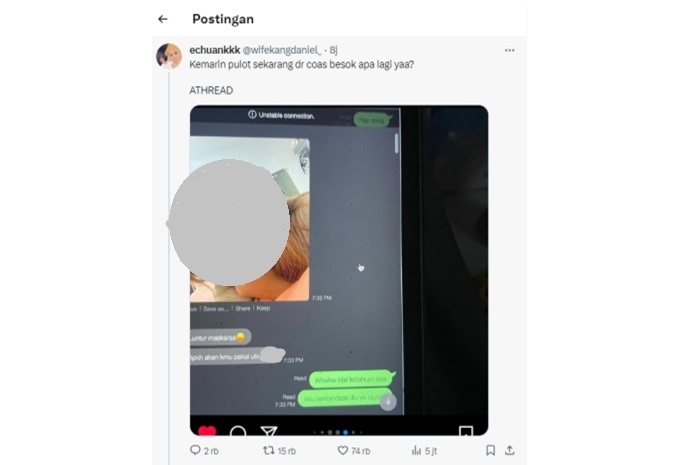 Viral! Usai Perselingkuhan Pilot dan Pramugari, Muncul Lagi di X Kasus Dokter Selingkuh Saat Koas