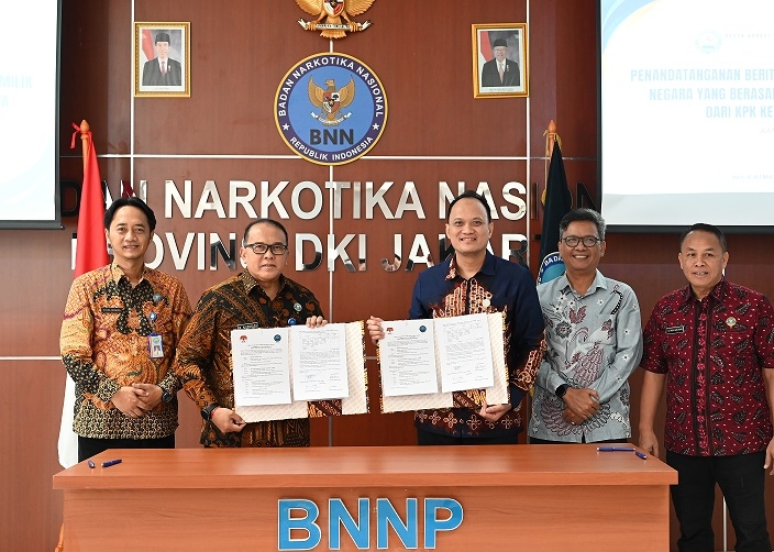 KPK Hibahkan Aset Rampasan Senilai Rp9,62 Miliar ke BNN Jakarta