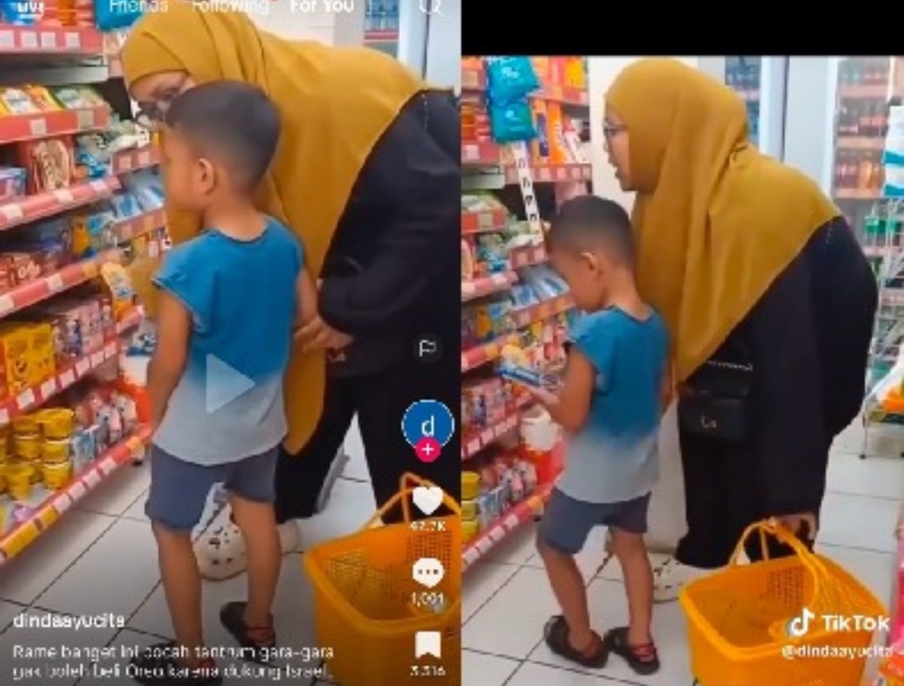 Viral Seorang Ibu Ajarkan Anak Boikot Produk Israel, Netizen Tersentuh: Pendidikan Moral Sejak Dini