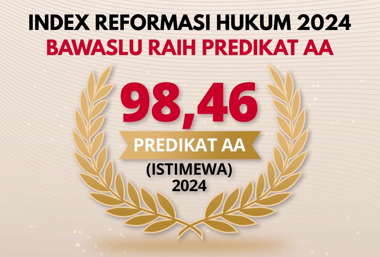 Bawaslu Raih Predikat AA di Indeks Reformasi Hukum 2024, Bukti Komitmen pada Demokrasi