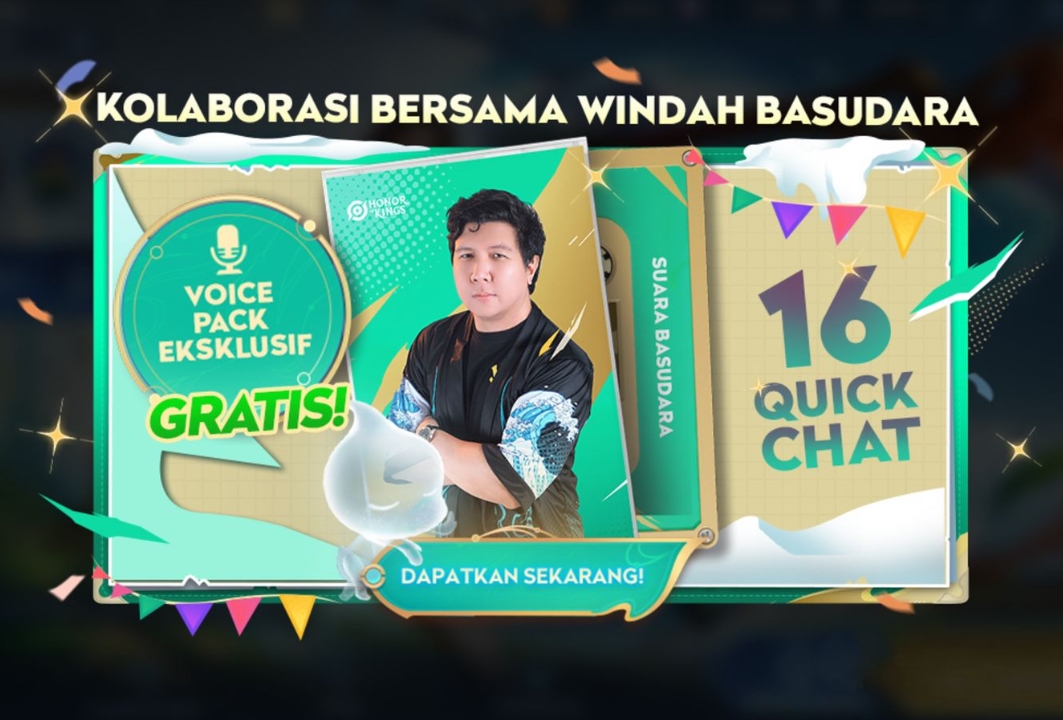 Honor of Kings Luncurkan Voice Pack Windah Basudara, Gratis untuk Pemain di Indonesia