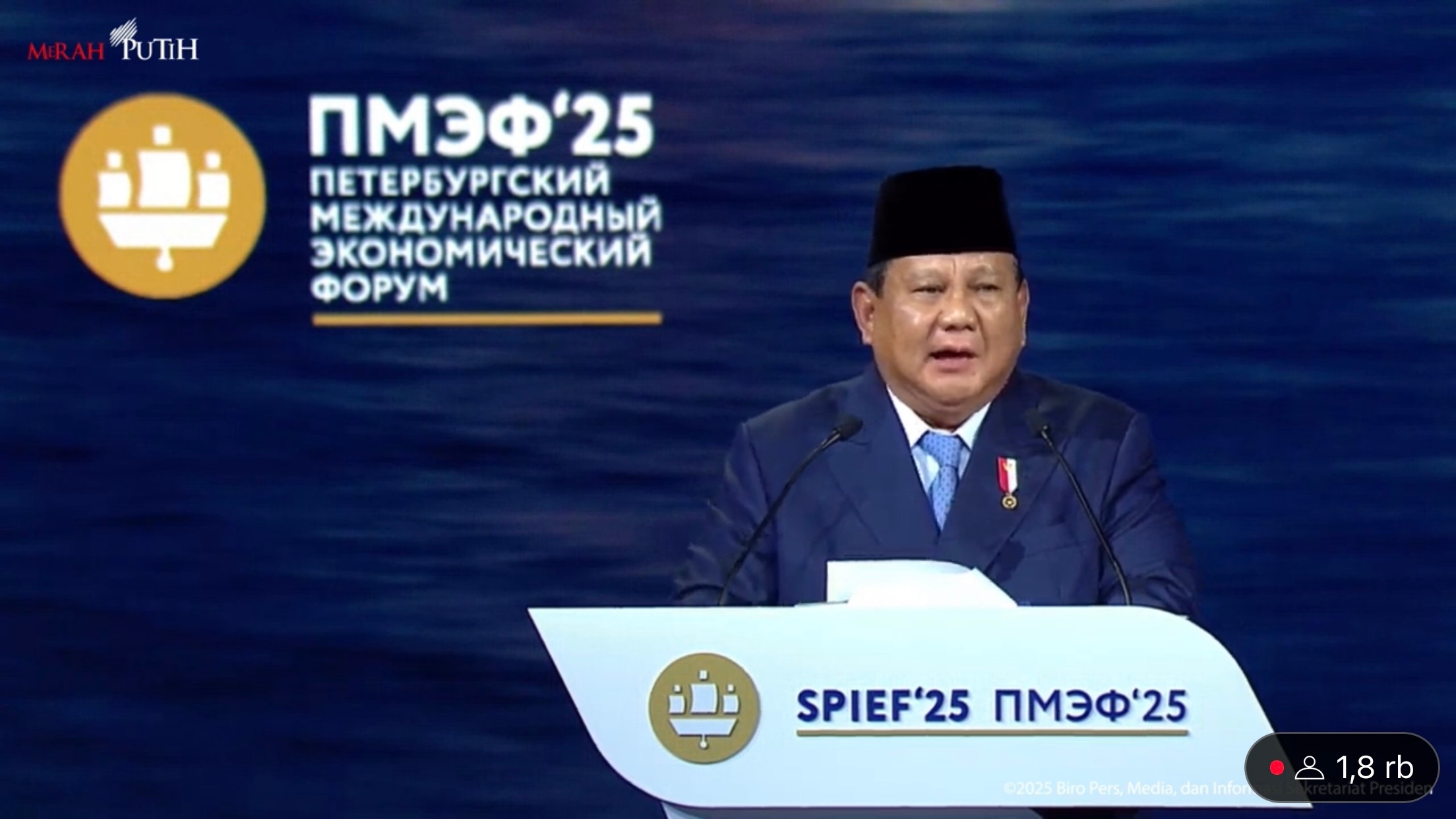 Presiden Prabowo Pamerkan Capaian Pertanian di Forum Ekonomi Internasional Rusia