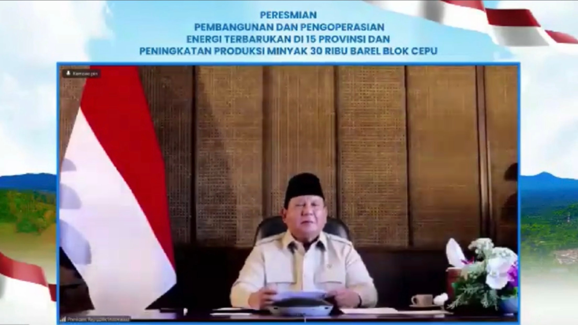 Presiden Prabowo Resmikan Peningkatan Produksi Minyak Blok Cepu