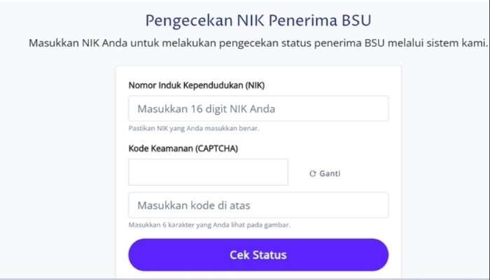 Cara Cepat Validasi BSU 2025 Lewat NIK di bsu.kemnaker.go.id, Begini Langkahnya