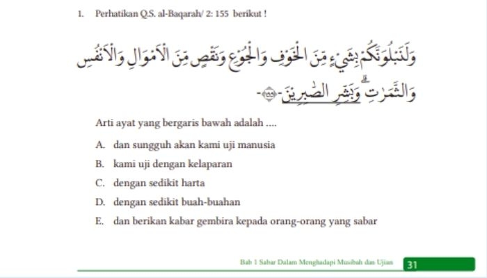 Kunci Jawaban PAI Kelas 12 Halaman 31 Kurikulum Merdeka pada Bab 1