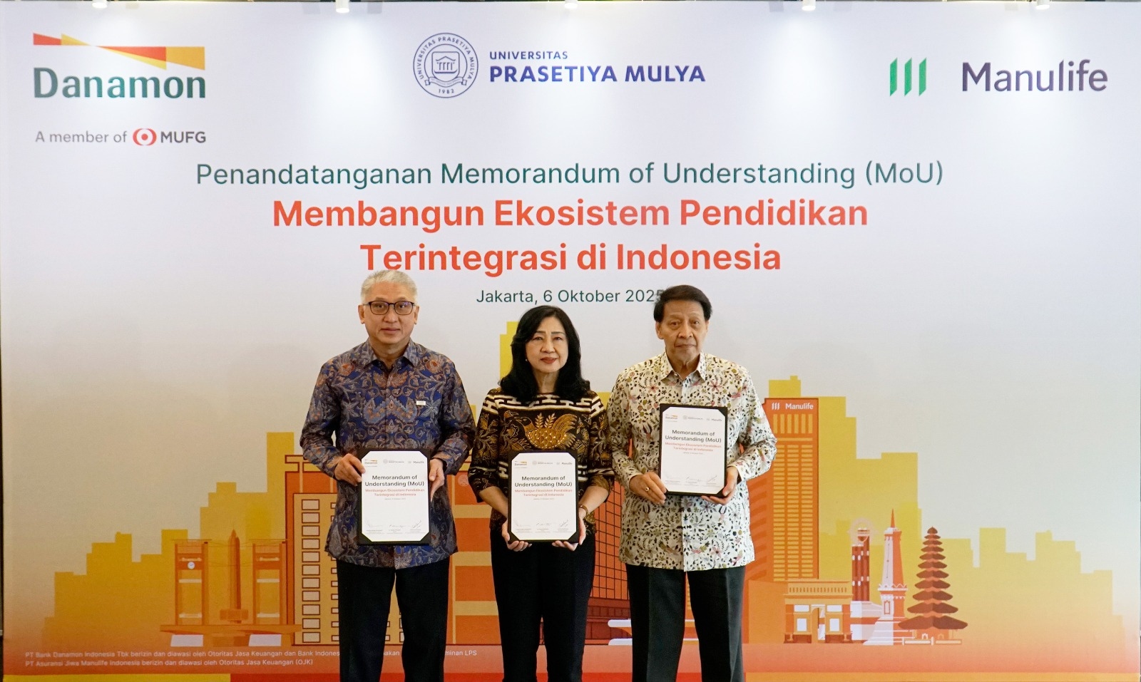 Danamon, Manulife Indonesia dan Universitas Prasetiya Mulya Berkolaborasi Hadirkan Prasmul EduWealth 