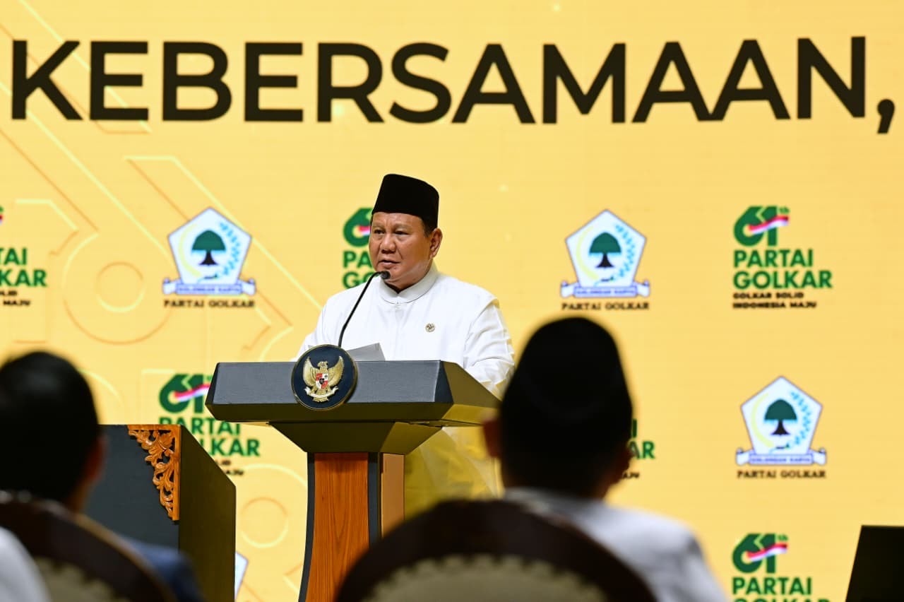 Prabowo Pamer Keberhasilan MBG di HUT Golkar: 49 Juta Penerima, 7 Kali Lipat Populasi Singapura