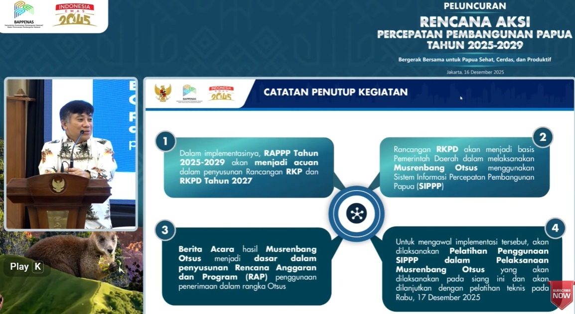 Kebut Pembangunan di Papua, Bappenas Luncurkan RAPPP 2025-2029