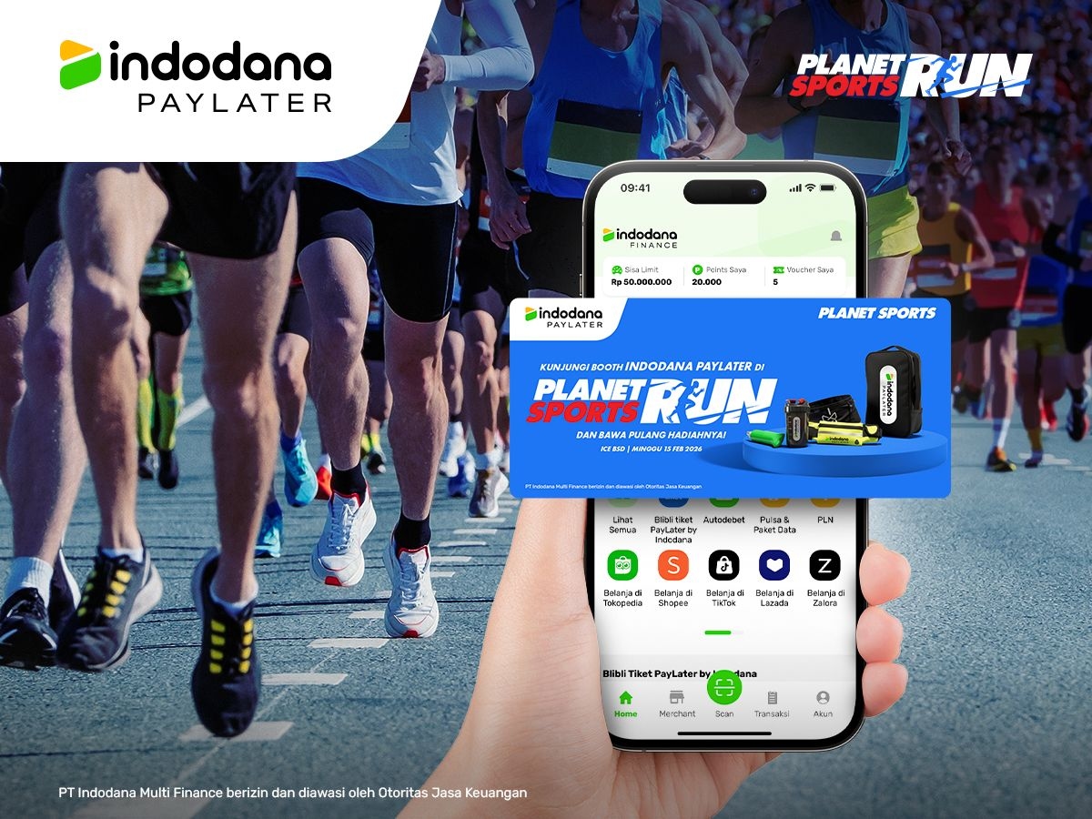 Dukung Gaya Hidup Sehat, Indodana PayLater Meriahkan Planet Sports Run 2026