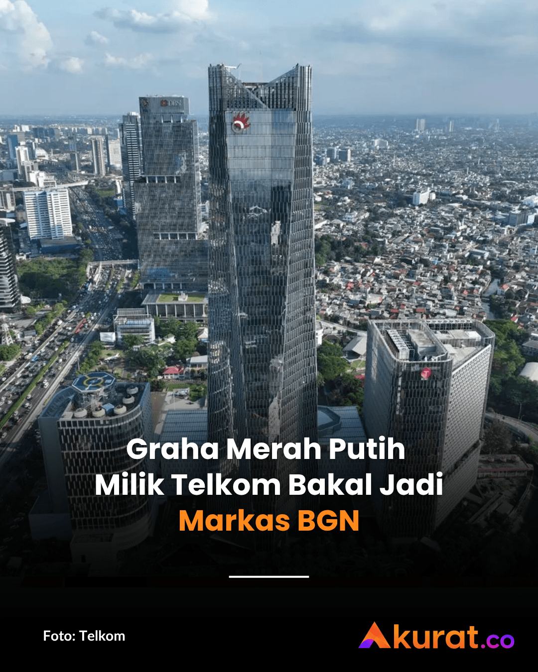 Graha Merah Putih Milik Telkom Bakal Jadi Markas BGN
