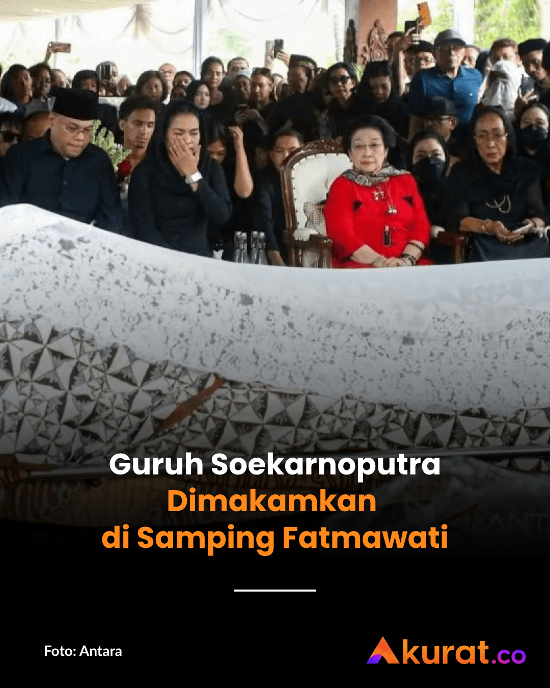 Guruh Soekarnoputra Dimakamkan di Samping Fatmawati