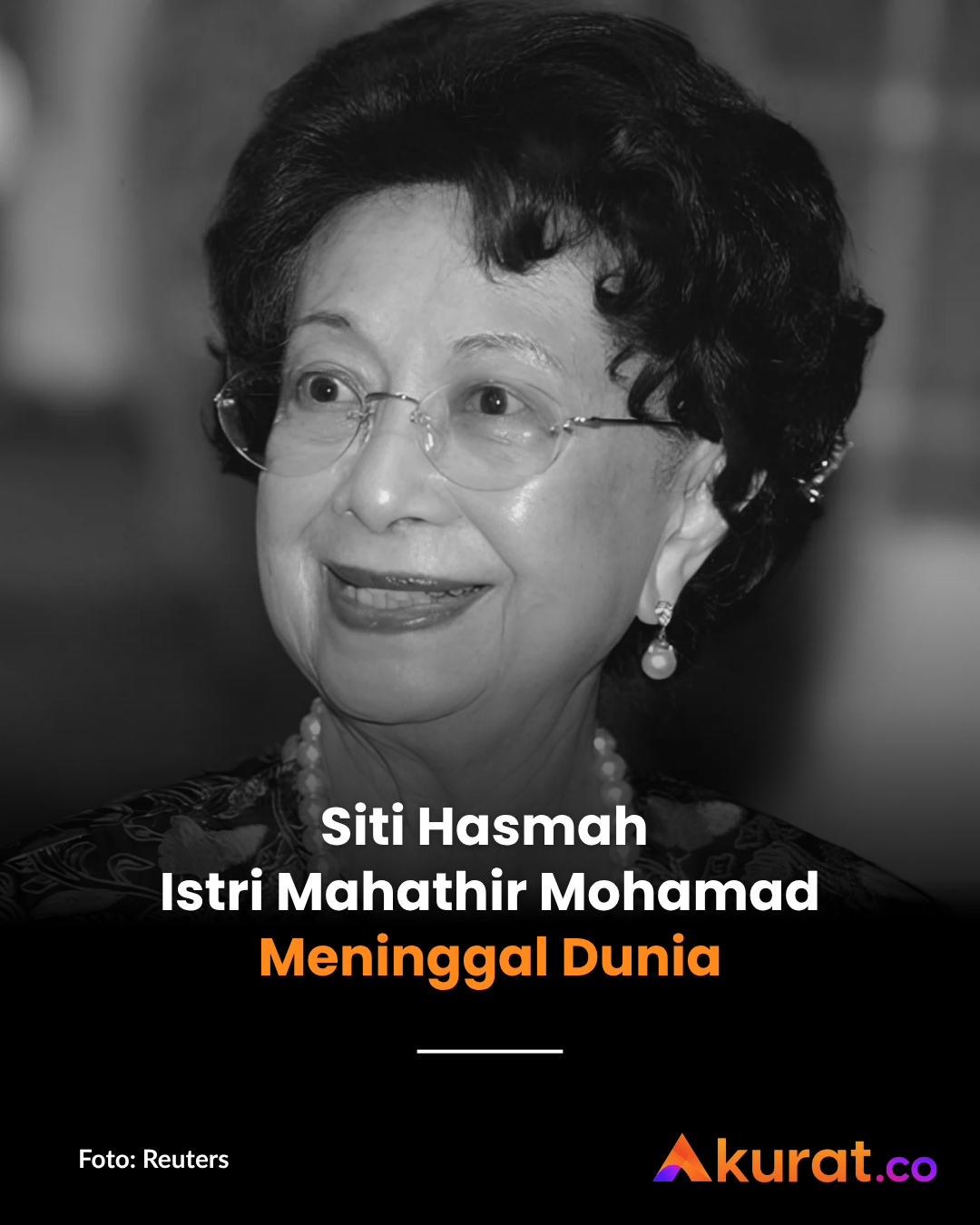 Siti Hasmah Istri Mahathir Mohamad Meninggal Dunia