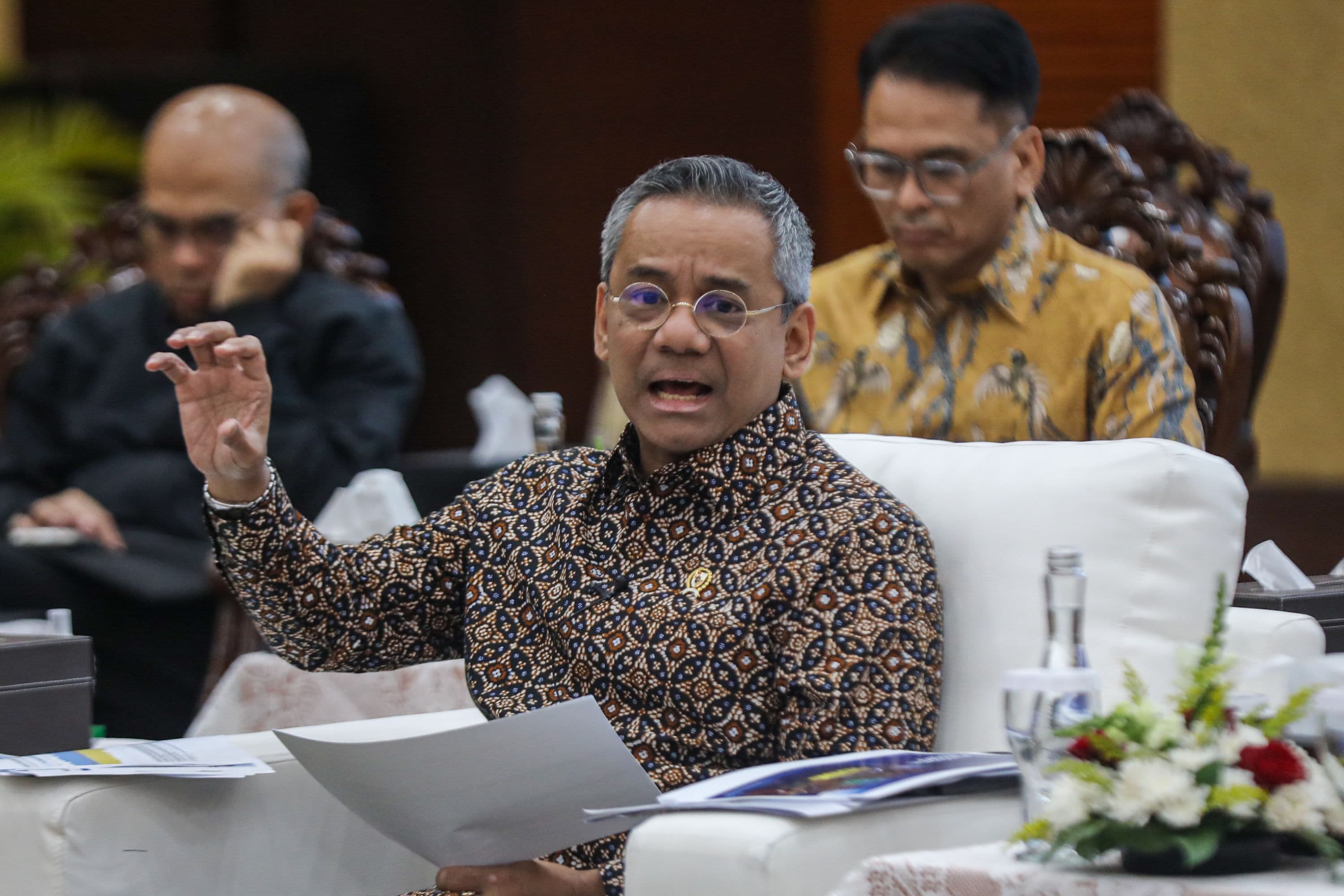 Menteri Keuangan Suahasil Nazara menyampaikan konferensi pers APBN KiTa edisi Oktober 2026 di Jakarta, Jumat (9/10/2026). AKURAT.CO/Endra Prakoso