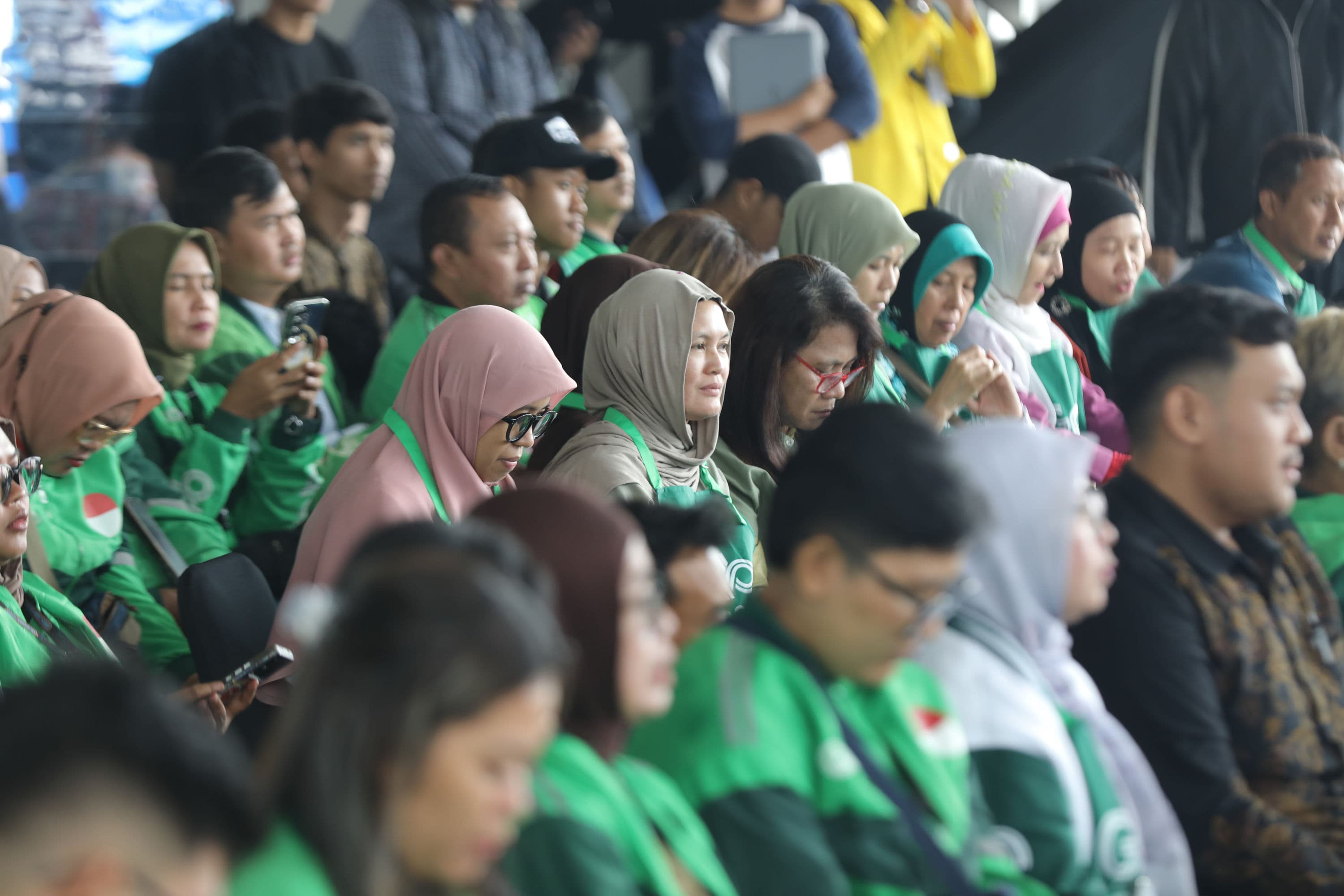Mitra Grab menghadiri peluncuran GEBUK JUDOL (Gerakan Bareng Ungkap Judi Online) Ronde 3 di Jakarta, Kamis (1/10/2026).AKURAT.CO/Endra Prakoso