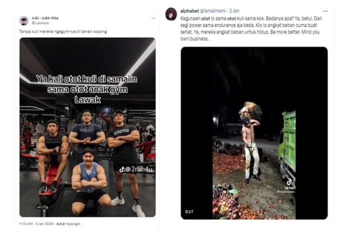 Viral di X, Anak Gym Bandingkan Otot Miliknya dengan Kuli, Begini Perbedaan Pendekatan dan Hasil