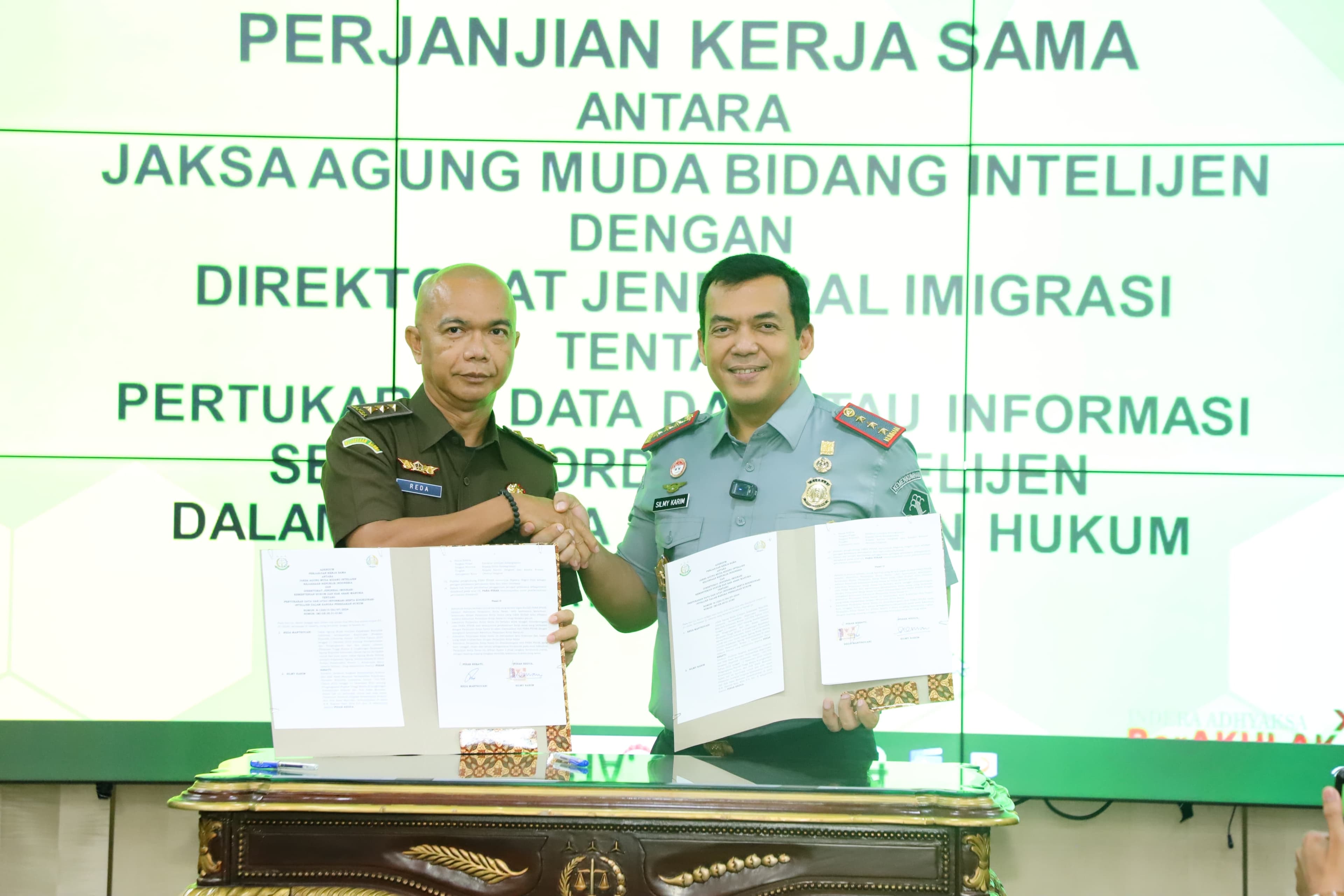 Jamintel-Dirjen Imigrasi Jalin Kerjasama Pertukaran Data Informasi