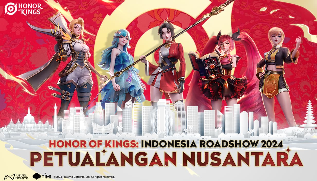 Honor of Kings: Indonesia Roadshow 2024 Hadir di 12 Kota, Rasakan Petualangan Nusantara!