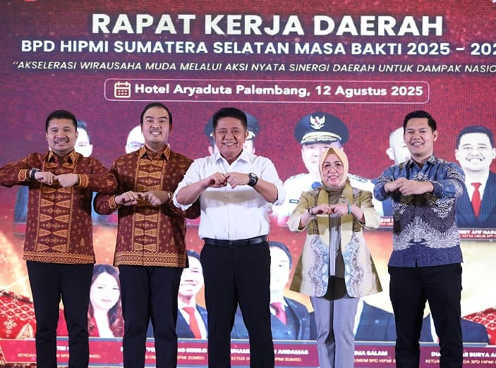 Rakerda HIPMI Sumsel 2025, Herman Deru Dorong Pemuda Kendalikan Teknologi untuk Peluang Usaha