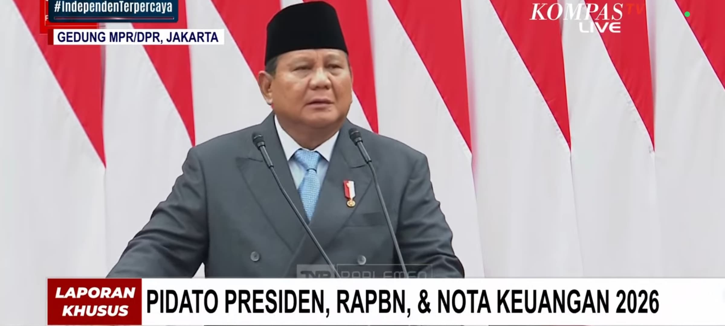 Pidato RAPBN 2026, Prabowo Ingatkan Tantangan Geopolitik dan Geoekonomi