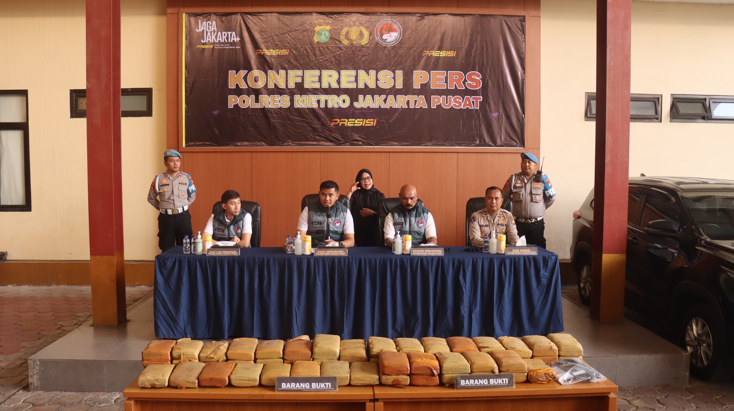 Polres Jakpus Gagalkan Peredaran 53 Kg Ganja, Dua Tersangka Ditangkap