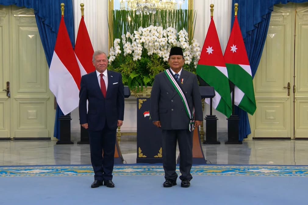 Prabowo Terima Tanda Kehormatan Tertinggi dari Kerajaan Yordania, Bukti Kedekatan Dua Negara