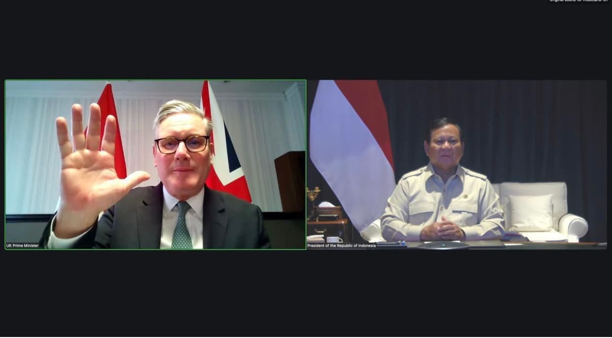 Prabowo dan PM Inggris Bakal Luncurkan Indonesia-UK Strategic Partnership