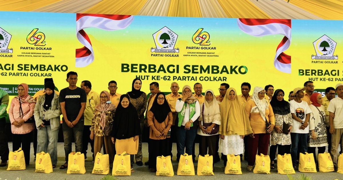 HUT ke-62, Golkar Salurkan 620 Ribu Paket Sembako untuk Masyarakat di 38 Provinsi