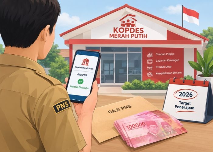 Gaji PNS Lewat Kopdes Merah Putih Ditargetkan Berlaku 2026, Ini Penjelasannya
