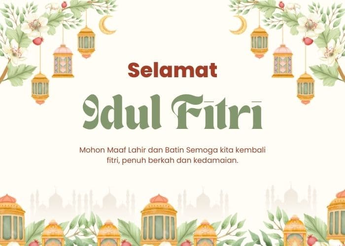 15 Desain Kartu Ucapan Idul Fitri 2026 Terbaru yang Aesthetic dan Elegan