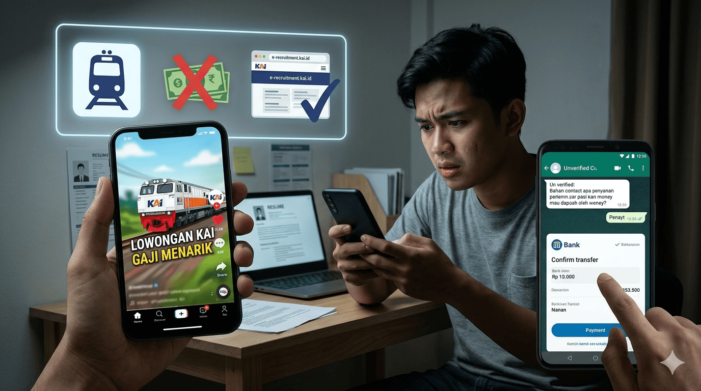 Penipuan Rekrutmen KAI Marak di TikTok, Ini Cara Membedakan Lowongan Asli dan Hoaks