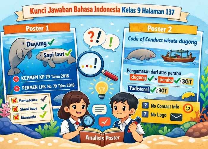 Kunci Jawaban Bahasa Indonesia Kelas 9 Halaman 137: Analisis Poster 1 dan 2 Lengkap