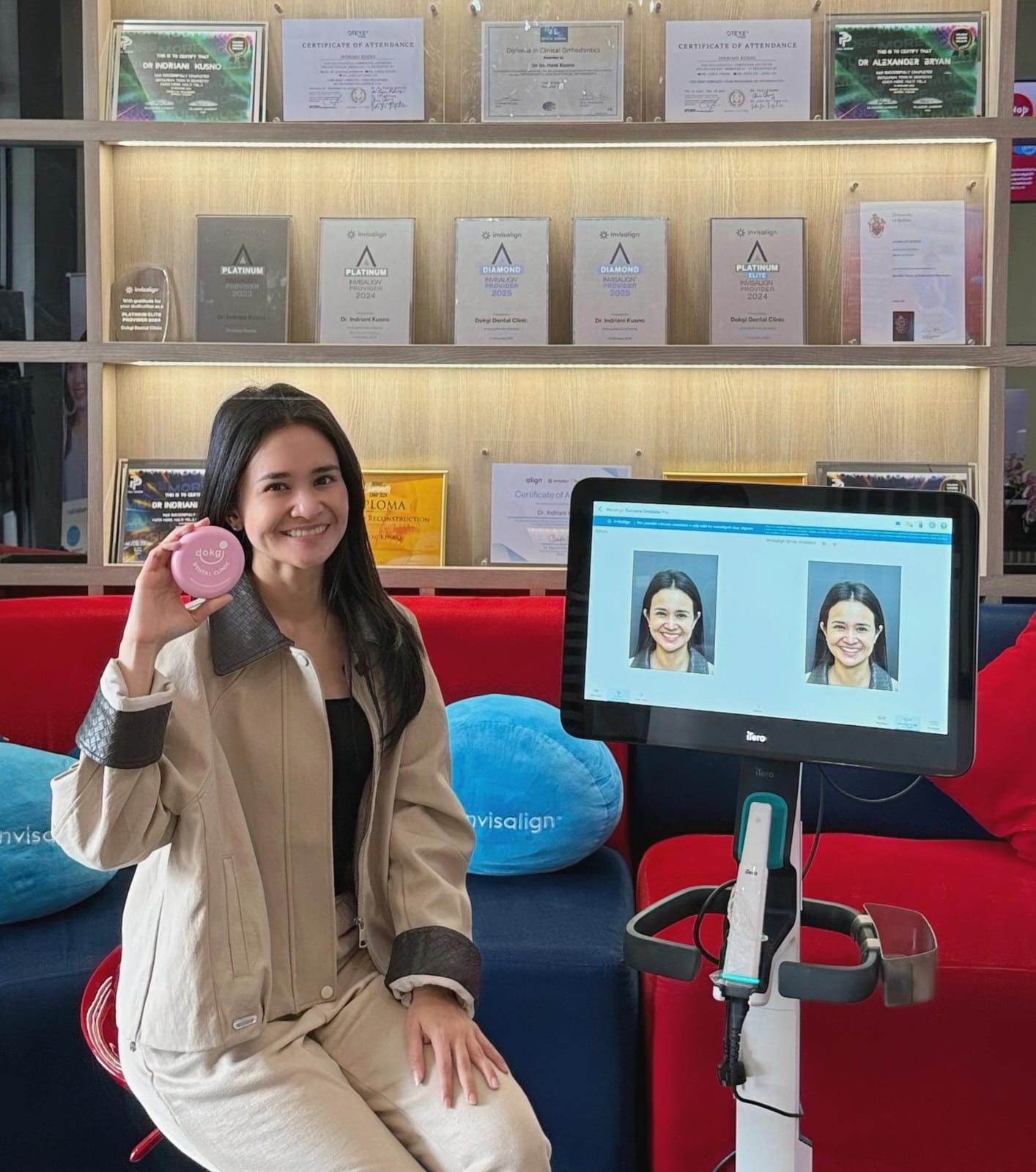 Pakai Teknologi iTero Lumina, Michelle Ziudith Bagi Progres Perawatan Invisalign di Dokgi