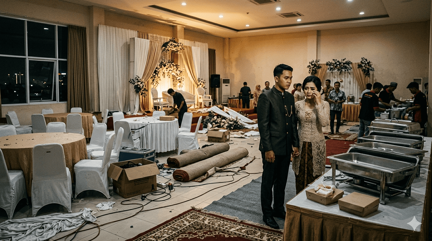 Kronologi Penipuan WO di Bekasi: Pengantin Sudah Bayar Rp85 Juta, Resepsi Nyaris Berantakan Total