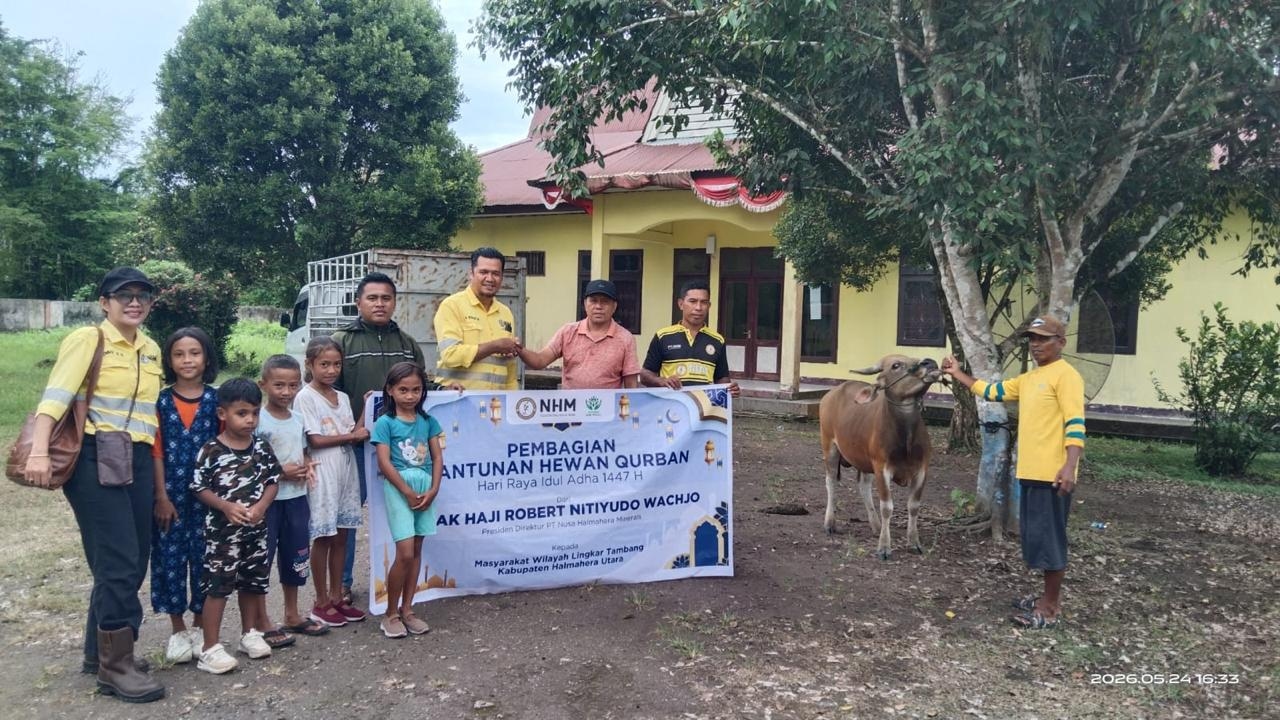 Semangat Berbagi di Hari Raya Iduladha, NHM Distribusikan 66 Hewan Kurban di Wilayah Lingkar Tambang