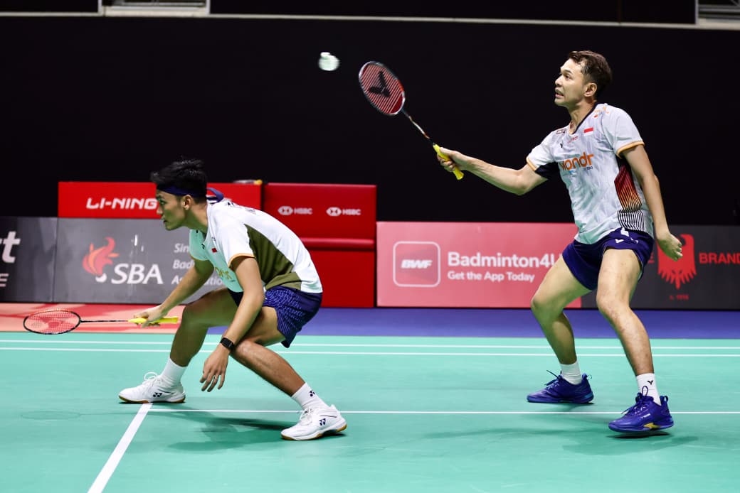 Singapura Terbuka: Tampil Rileks, Fajar/Fikri Gilas Juara Malaysia Masters Untuk Rebut Tiket Perempat Final