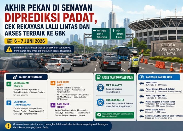 Banyak Event di GBK Akhir Pekan Ini, Dishub Jakarta Siapkan Rekayasa Lalu Lintas Antisipasi Kemacetan
