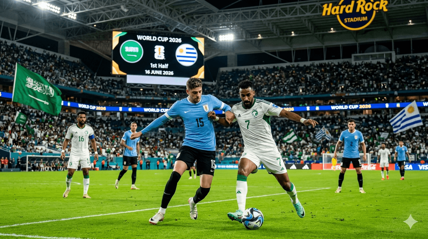 Prediksi Skor Arab Saudi vs Uruguay Piala Dunia 2026: La Celeste Favorit, Tetapi Green Falcons Punya Peluang Menciptakan Kejutan